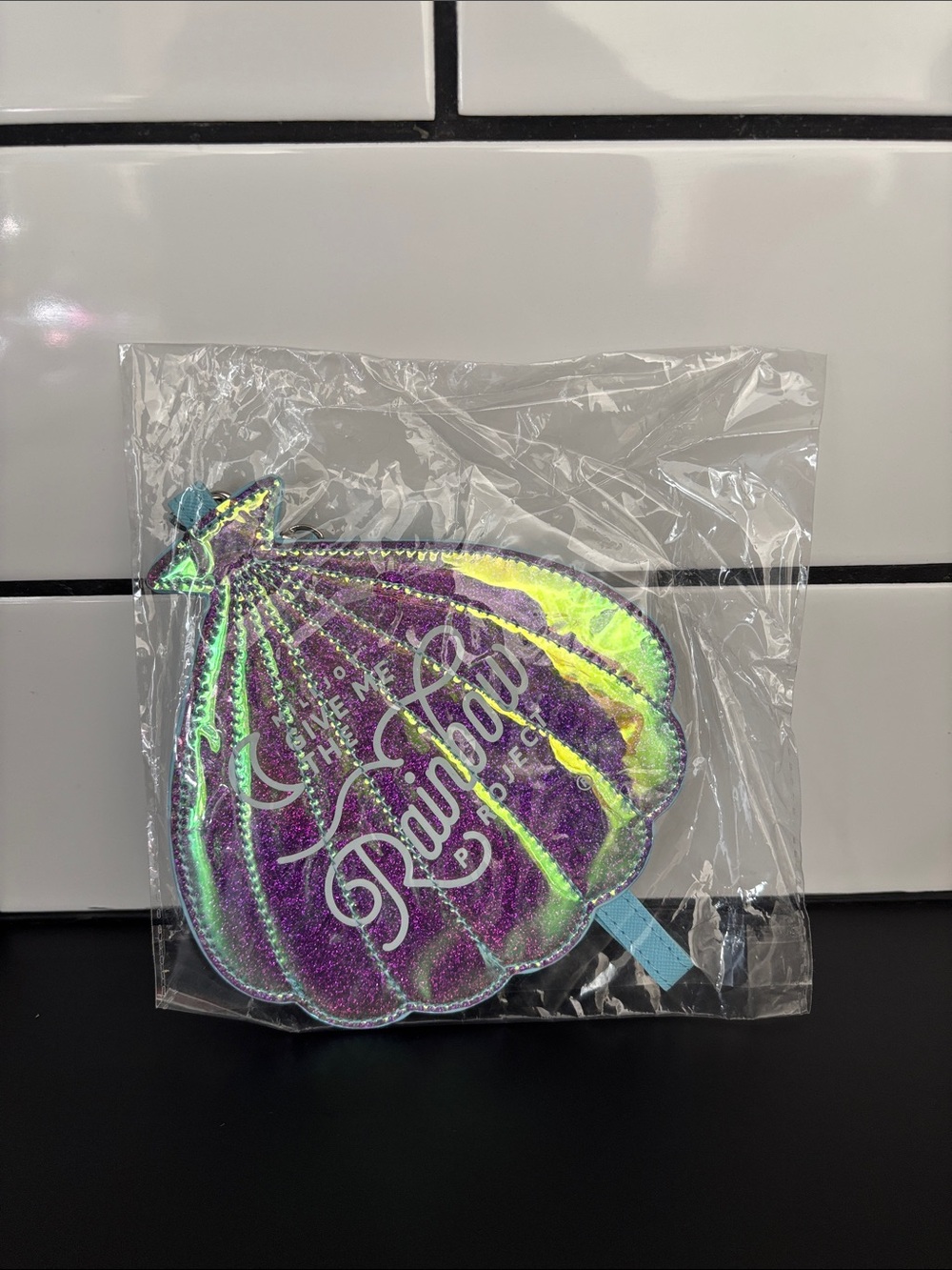 Milkjoy Iridescent Seashell Luggage Tag NWT